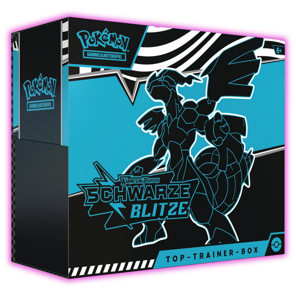 Pokémon Karten Karmesin & Purpur Schwarze Blitze Top-Trainer-Box - Deutsch
