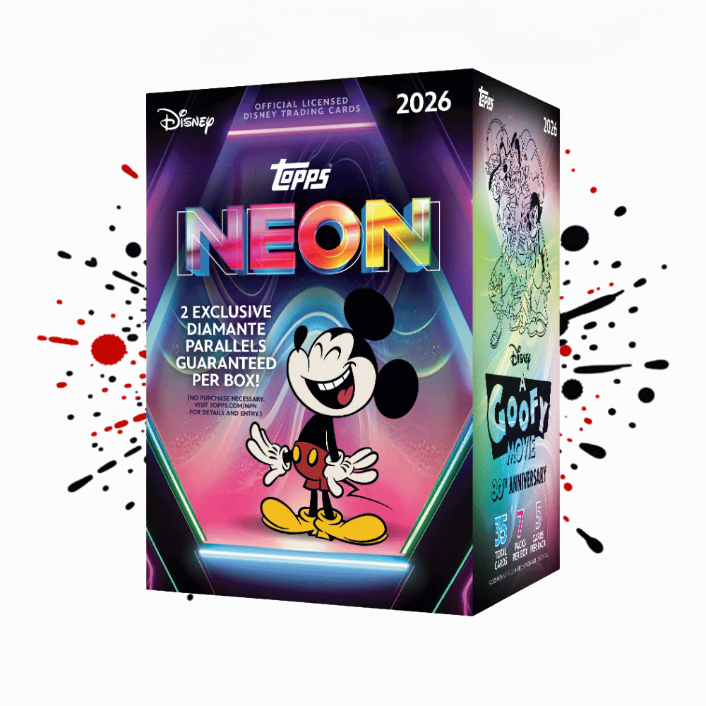 2026 Topps Disney Neon Value Box – 2 Diamante Parallels garantiert
